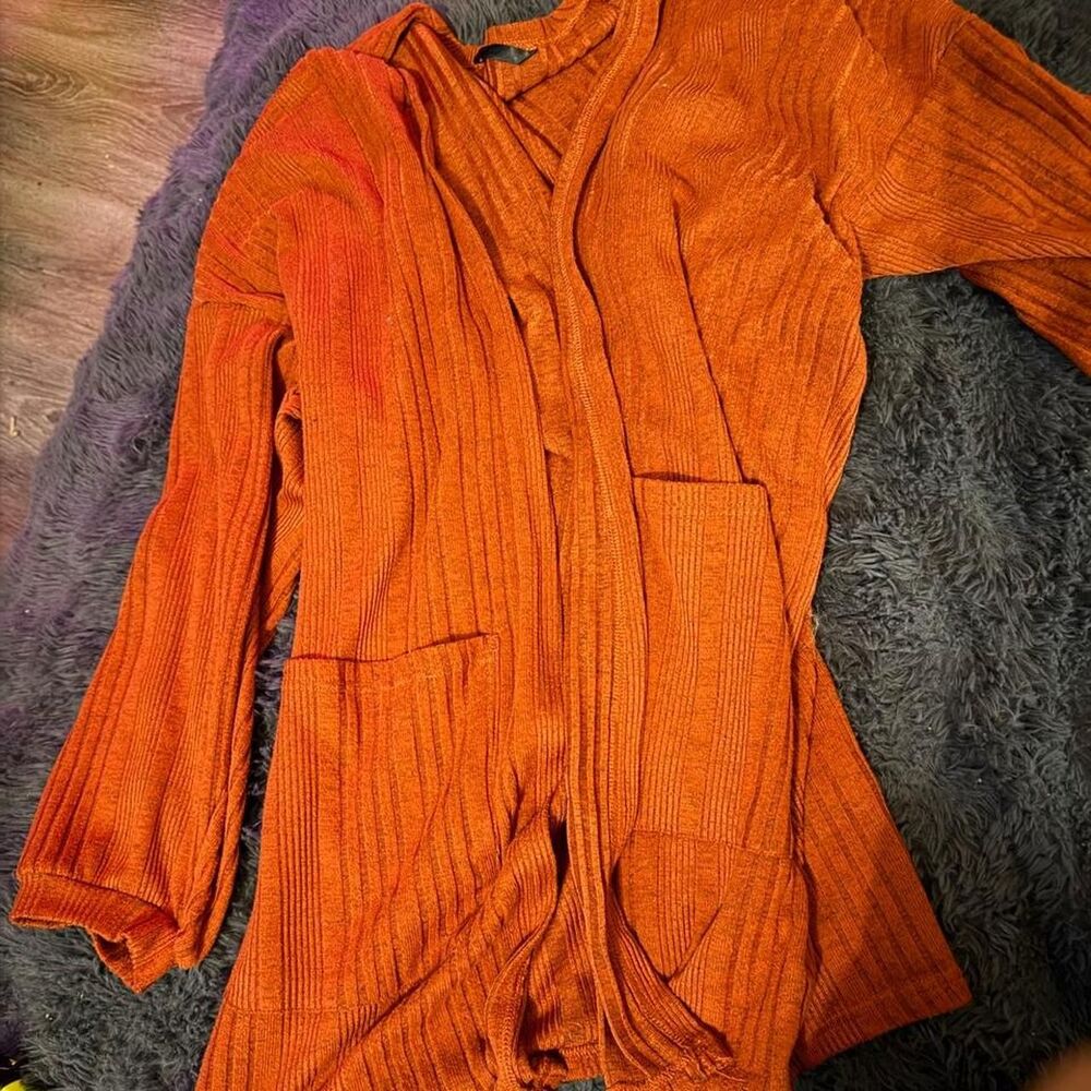 Women's Orange Cardigan